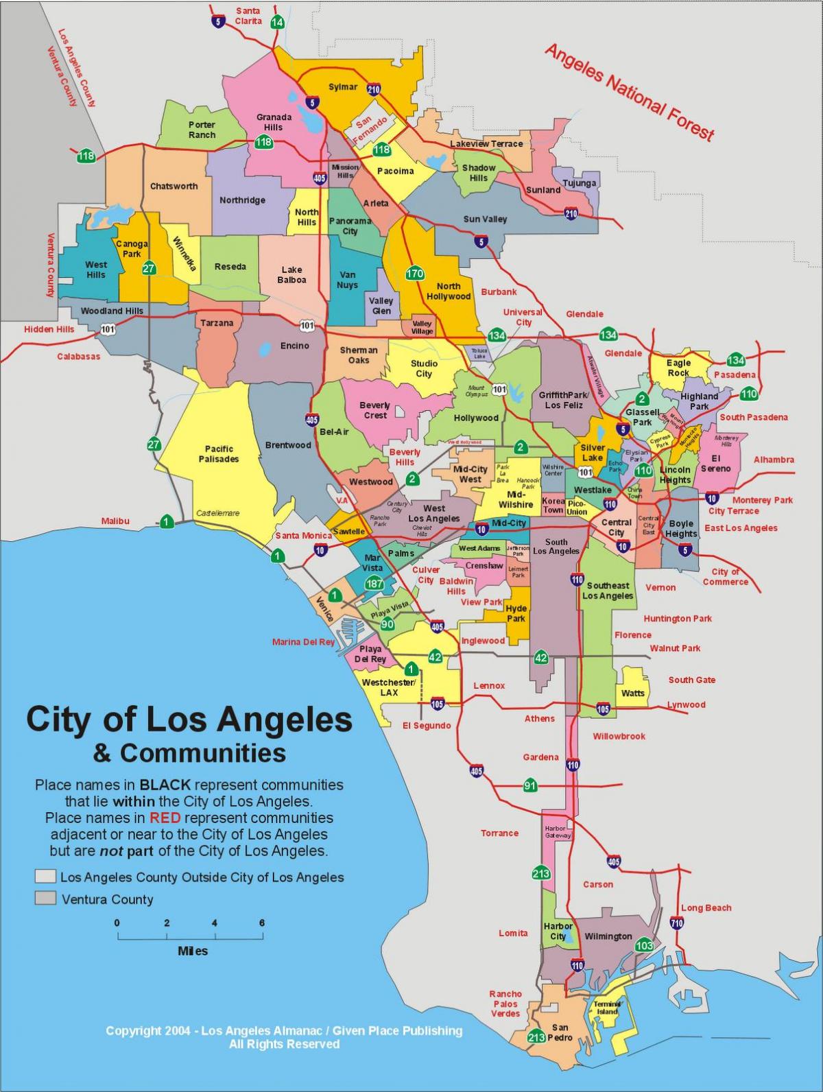 خريطة أحياء لوس أنجلوس