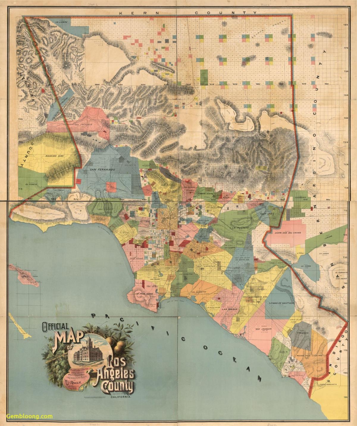 خريطة لوس أنجلوس التاريخية
