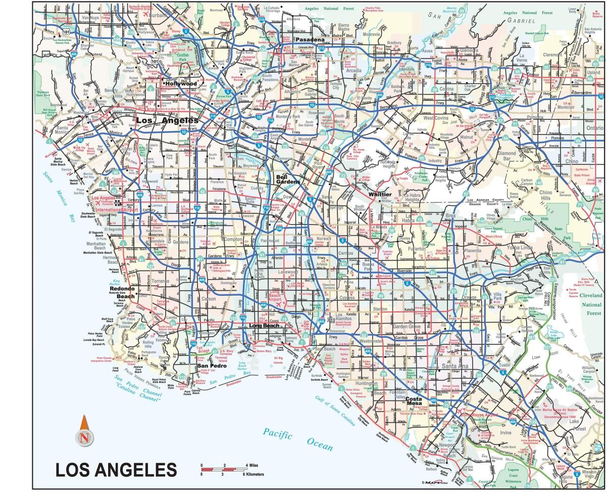 خريطة شوارع لوس أنجلوس