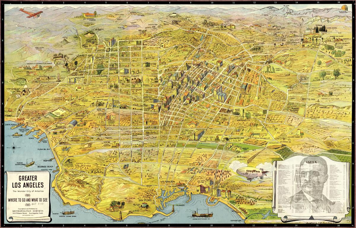 لوس انجليس خريطة العتيقة